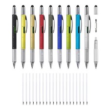 9Pcs 6 in 1 Multitool Tech Tool Pen Gifts for Ballpoint Pen