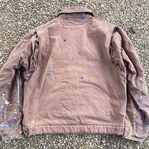 Vintage Cabelas Carhartt Detroit Style Jacket Mens Size XL Paint distressed 90s - Picture 8 of 8