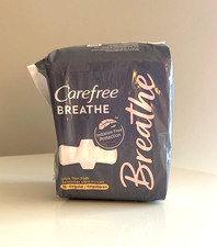 Carefree Breathe Ultra Thin Pads w/ Wings Regular Absorbency 16 Ct New!