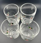 Set Of 4 Williamsburg Holly Days Highball Hand Blown Clear Glasses 16 oz  — photo 8