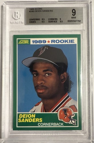 1989 Score - Deion Sanders #246 (RC) Rookie BGS 9 Mint - Picture 1 of 2