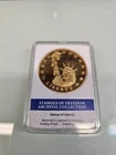 Statue of Liberty 24k Gold Layered Coin American Mint Symbols of Freedom