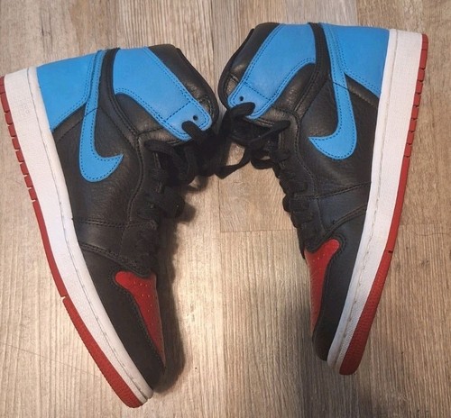 Größe 7,5 M Nike Air Jordan 1 High OG UNC to Chicago 2020 CD0461-046 Rot Blau - Bild 8 von 9