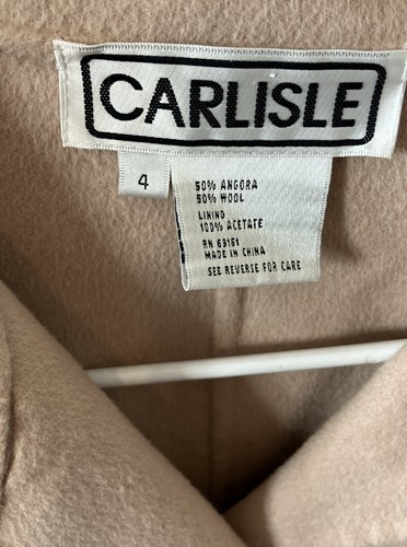 Carlisle Vintage Angora And Wool Jacket Dusky Pink Size 4 - Picture 2 of 3