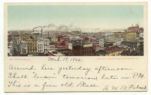 New Orleans LA c1906 Skyline View Postcard Louisiana
