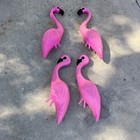Set of 4 Pink Flamingo Party Decoration Yard Ornaments