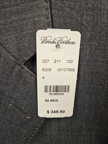 Brooks Brothers Gray Explorer Madison Wool Blend Blazer Suit Jacket 50R - Picture 7 of 9