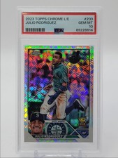JULIO RODRIGUEZ 2023 TOPPS CHROME LOGOFRACTOR MARINERS PSA 10 Q1217