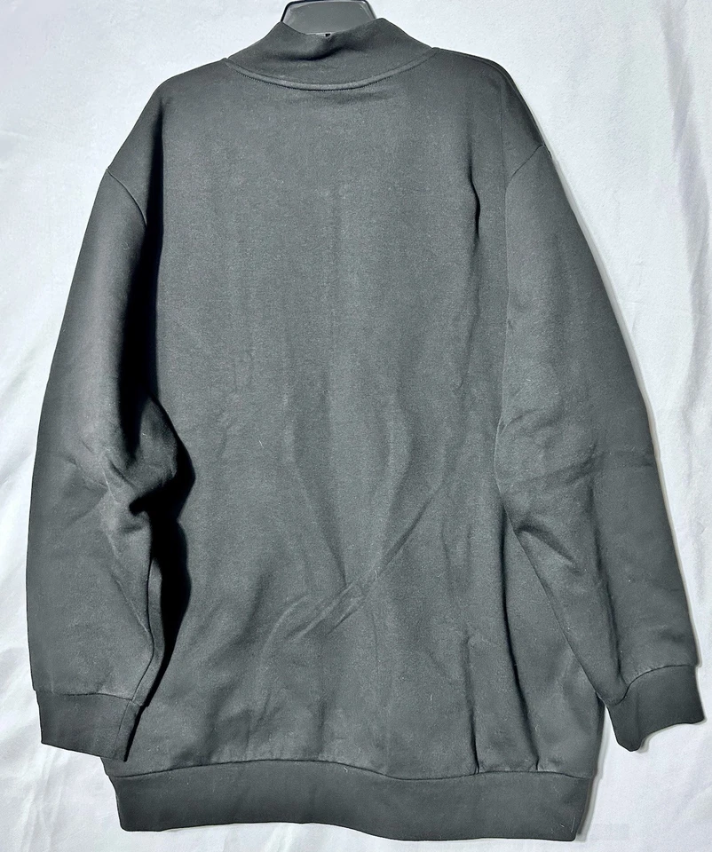 Sudadera negra con cremallera de lana de algodón para hombre Lacoste talla 3XLB Foto 3 de 4