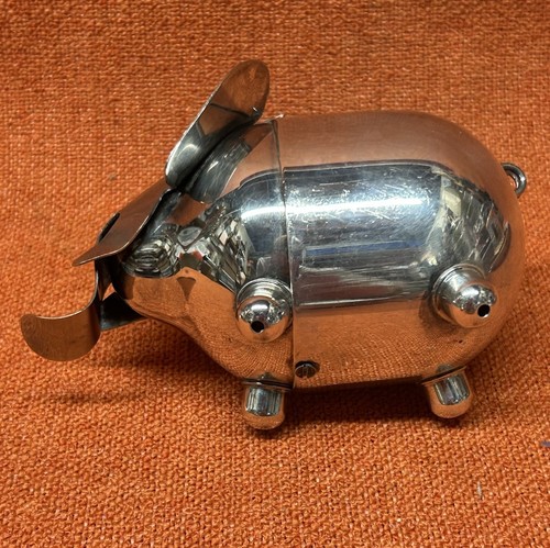 Salvadanaio/elefante vintage Napier placcato argento set di 2 - Foto 13 di 14