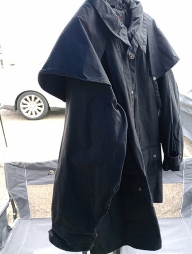 XXLBush Rangers Jacket Outback Trading Co. Men's Short Oilskin Duster - 5008 BLK - Picture 8 of 8