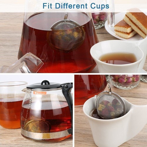 Tea Infuser Ball Mesh Loose Leaf Herb Strainer Stainless Steel Secure Locking - Picture 6 of 17