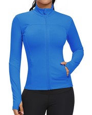 Workout Jackets for Women, Full Zip Slim Fit Lightweight Athletic Running Spo...
