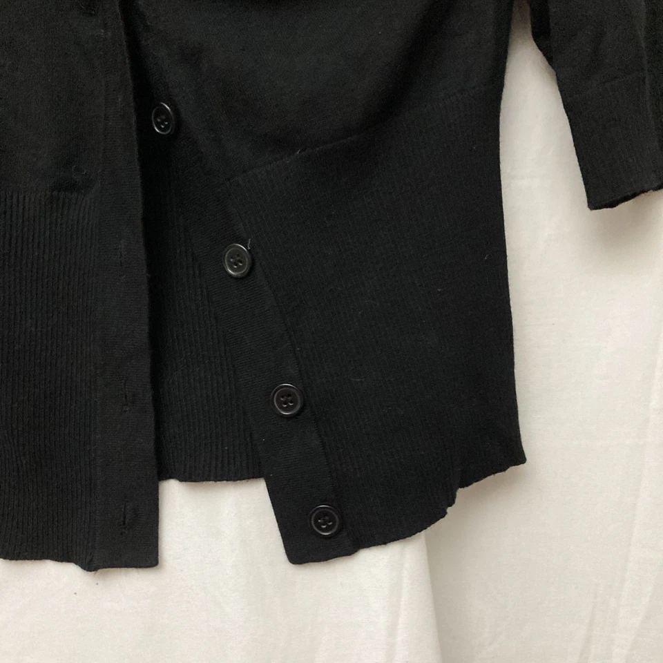 Dots Women's Black Five Button Short Sleeve Cardigan - SZ L - Image 2 of 4