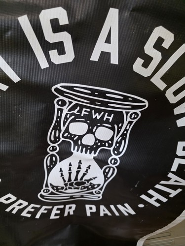 FWH Comfort Is A Slow Death "Prefer Pain" Medicine 3' X 2'  Sign Vinyl Banner - Picture 5 of 6