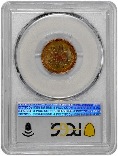 1950 1C Lincoln Wheat Cent PCGS Graded PR 65 RB with Rainbow Toning - Picture 3 of 3