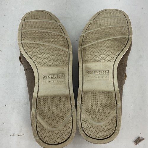Sperry Top-Sider Leeward 2 Eye Mens 9.5 Brown Leather Loafer Boat Shoes Preowned - Bild 4 von 6