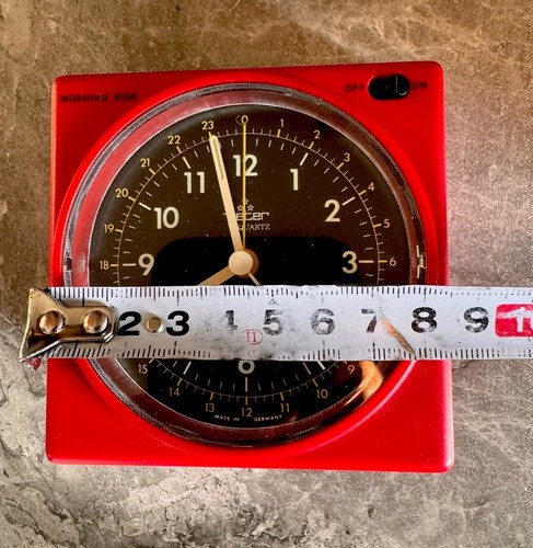 Vintage Mid-Century Peter Desk Alarm Clock Space Age German Clock - Picture 8 of 11