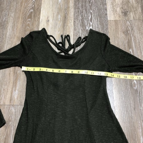 FOREVER 21 Round Neck Sexy Back Green Pullover Shirt Dress Women's Size XS - Picture 9 of 11