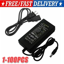12V 5A 5 AMP 60W DC Power Supply Adapter Transformer LED Strip CCTV PC 5050 USA