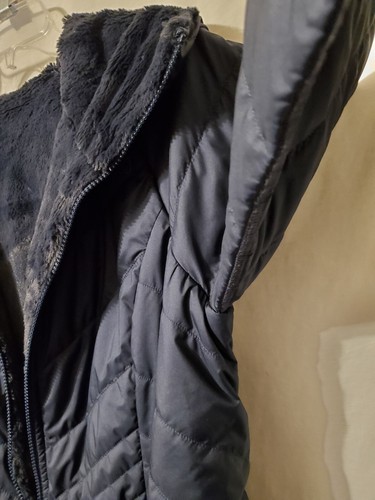 The North Face Damen kleiner gefütterter dunkelblauer warmer Winter Taschen Parka Mantel - Bild 9 von 24