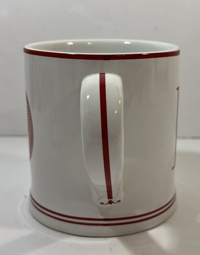 Sur la Table White and Red Monogram “D” Stonewear Mug - Picture 3 of 8