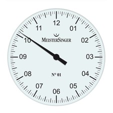 MeisterSinger MeisterSinger No. 01 Einzeiger Tischuhr weiß WU18
