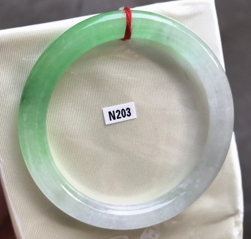 51MM Burma Natural Ice Green Jadeite Jade Bracelet Emerald Jade Bracelets - Picture 17 of 18