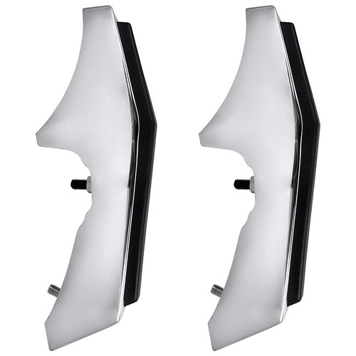 Front Chrome Steel & Black Pad Bumper Guards Pair for 1973-80 Chevy & GMC Truck - Foto 4 di 11