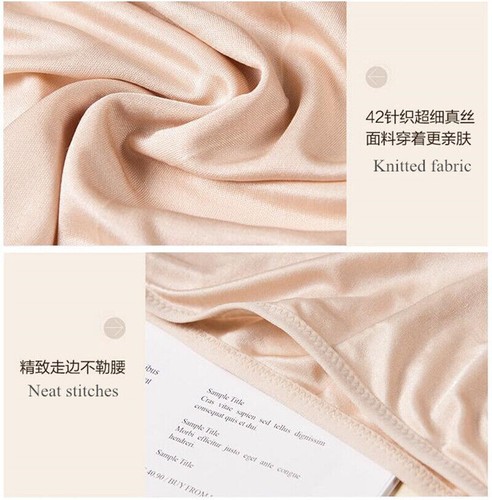 3 Pairs Mulberry Silk Underwear Women's Briefs Plus Size Real Silk Lady Panties - Picture 5 of 21