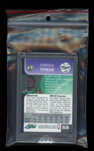 2003-04 Topps eTopps Basketball #68 Kendrick Perkins Print Run /857 Celtics (Enc - Picture 4 of 6