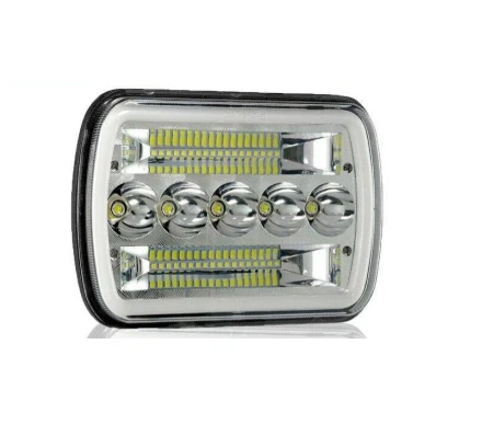 2PCS 7x6" 5X7 LED Headlights DRL For International Harvester 4700 4800 4900 8100 Foto 2 de 4