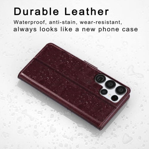 Custodia in pelle per Samsung Galaxy S22 Ultra 5G portafoglio card cover/vetro temperato - Foto 21 di 24