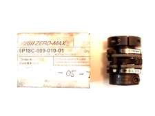 NIB Zero-Max 6P18C-009-010-01 Double Clamp Steel Hub:  1/2” Bore Keyed One Side