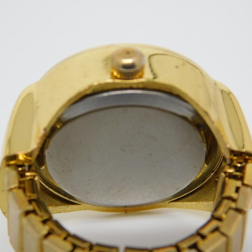 Eiffel Tower Dial Quartz Analog Women's Ring Watch New Battery - Picture 6 of 11