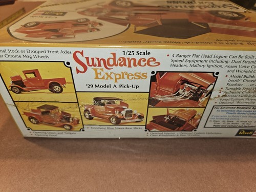 REVELL 1929 MODEL A PICK-UP STREET ROD "SUNDANCE EXPRESS" 1974 Unopened#H-1327 - Picture 4 of 9