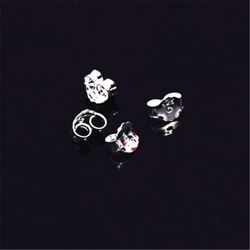 100PCS 925 Silver 6*5MM Earrings Accessories For Ear Stick Earbuds Ear Stopper - Picture 4 of 5