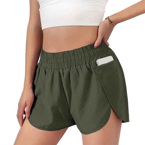 Women's Shorts Elastic Waist Shorts Anti-slip Loose Fitness Pants Trend - Picture 12 of 15