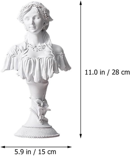 Greek Female Figurine Athena Woman Bust Statue Resin Roman Anna Sculpture Goddes - Picture 2 of 12