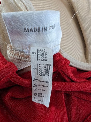 La Perla rotes Kleid Italien Sommerkleid schlafflos Sommer Größe 46 - Bild 8 von 10