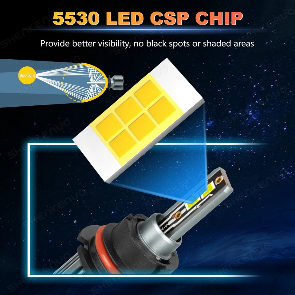 Combo de 4 faros antiniebla LED HI&LO para Mercury Sable 2000-2005 6500K Foto 2 de 4