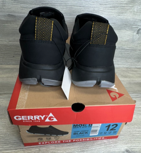 Gerry Moc II 1809632 Sneakers Uomo 12 Core Nero Pelle Scarpe Casual Slip On - Foto 3 di 4