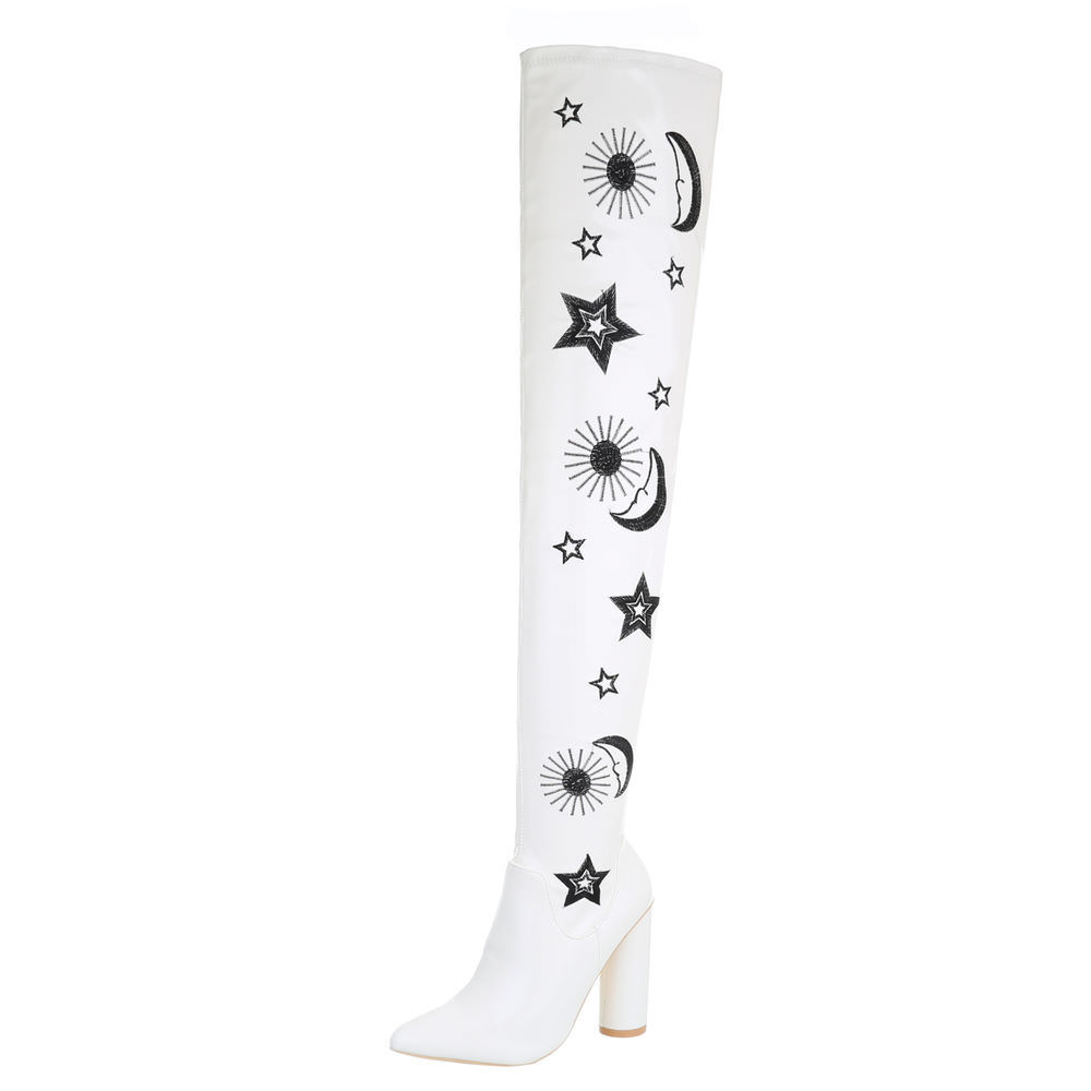Overknee Stiefel Damen Schuhe TOP High Heels Stiletto 46813 Weiß 39 Overknee Stiefel Damen Schuhe TOP High Heels Stiletto 46813 Weiß 39