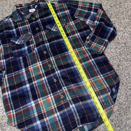 BKE Boyfriend Shirt Womens Extra Small Blue Plaid Flannel Cozy Button Up Long - Picture 6 of 10