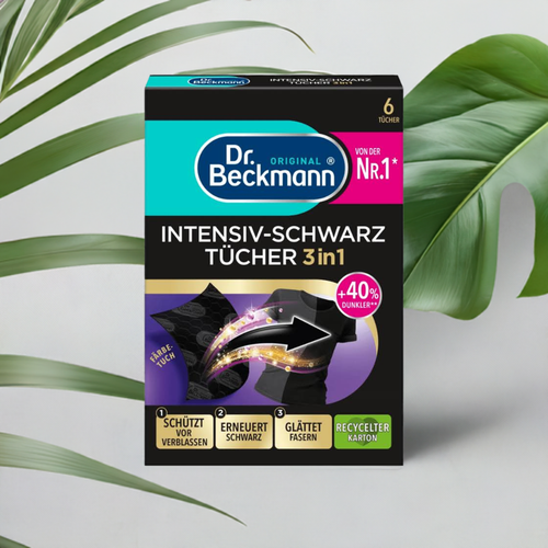 Dr. Beckmann Color Wipes Intensive Black 2in1, 6 pcs