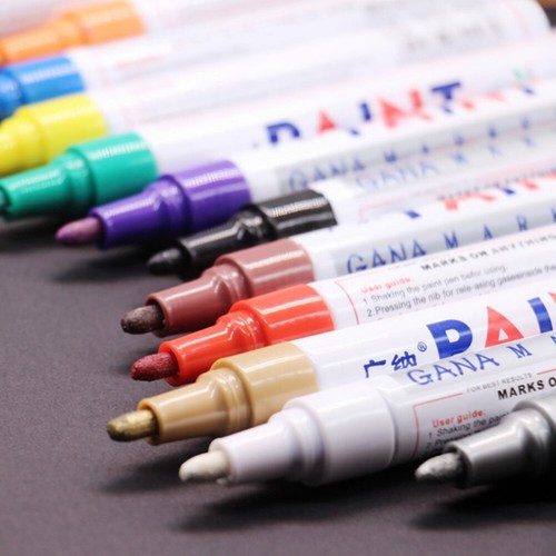 Lack Marker Stifte Permanent Stift Marker Für Auto Reifen Metall 1-12 Farbe ☇