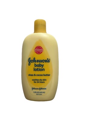 Johnson's Baby Lotion Shea & Cocoa Butter 15 Fl Oz Yellow Bottle Discontinued