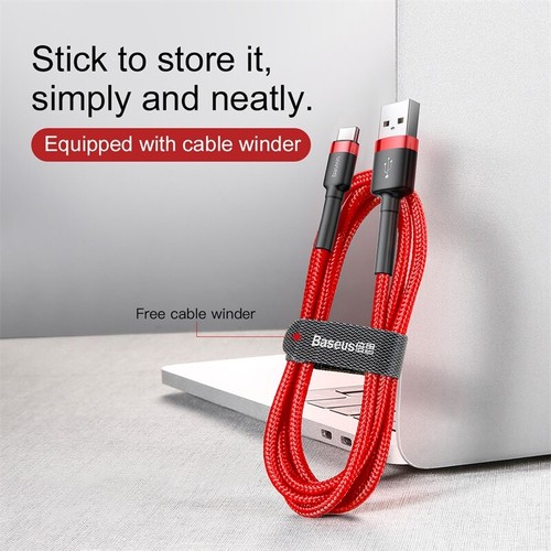 Phone Cable Baseus Cafule Fast Charging Data Transmission USB to Type-C Cable - Picture 32 of 37