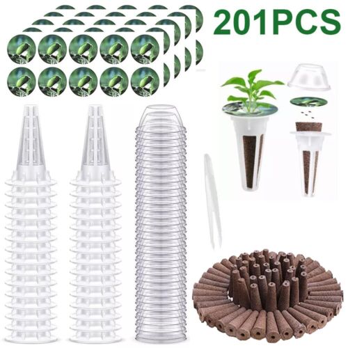 201Pcs Seed Pod Kit for Hydroponics Growth Sponges Plant Seed Pods Kit New