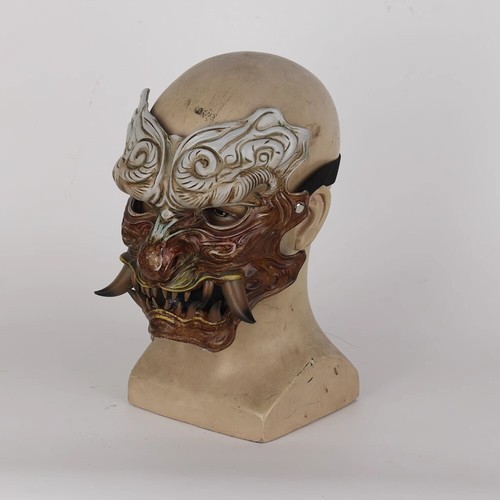 Game Black Myth: Wukong Halloween Cosplay Prop Nuo Resin Full Face Mask Helemet - Picture 2 of 8